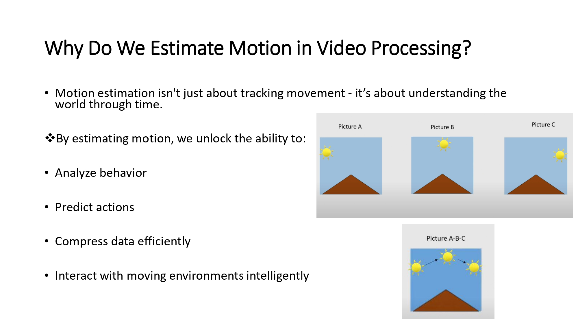 Why Estimate Motion